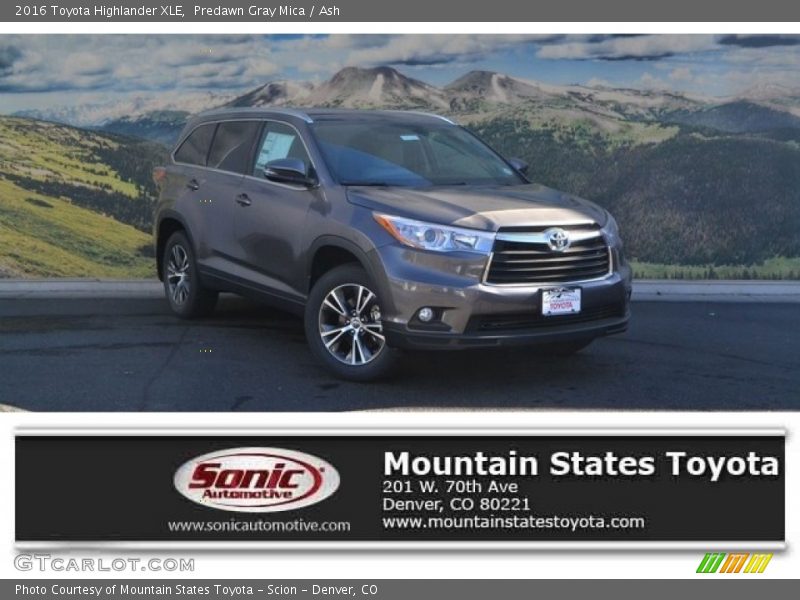 Predawn Gray Mica / Ash 2016 Toyota Highlander XLE