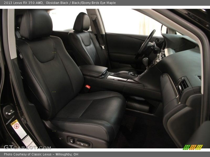 Obsidian Black / Black/Ebony Birds Eye Maple 2013 Lexus RX 350 AWD