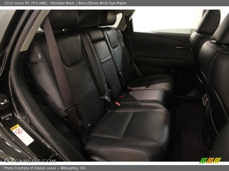 Obsidian Black / Black/Ebony Birds Eye Maple 2013 Lexus RX 350 AWD