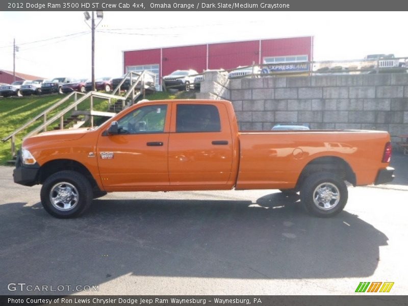 Omaha Orange / Dark Slate/Medium Graystone 2012 Dodge Ram 3500 HD ST Crew Cab 4x4