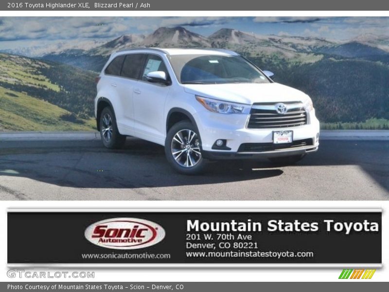 Blizzard Pearl / Ash 2016 Toyota Highlander XLE