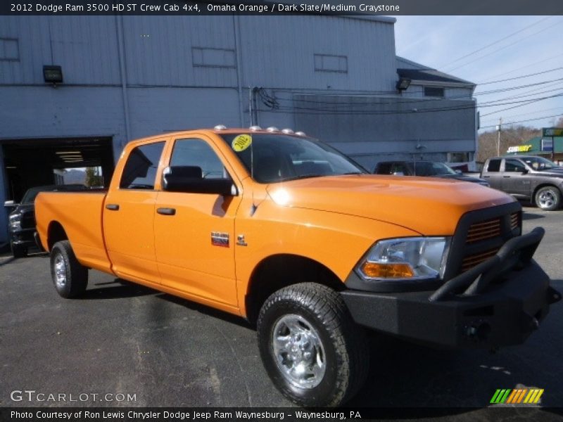 Omaha Orange / Dark Slate/Medium Graystone 2012 Dodge Ram 3500 HD ST Crew Cab 4x4