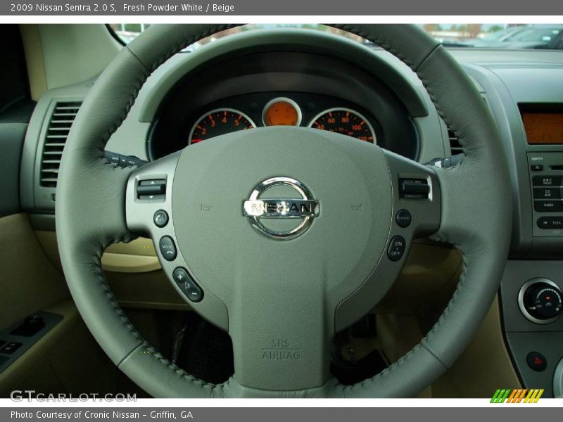 Fresh Powder White / Beige 2009 Nissan Sentra 2.0 S