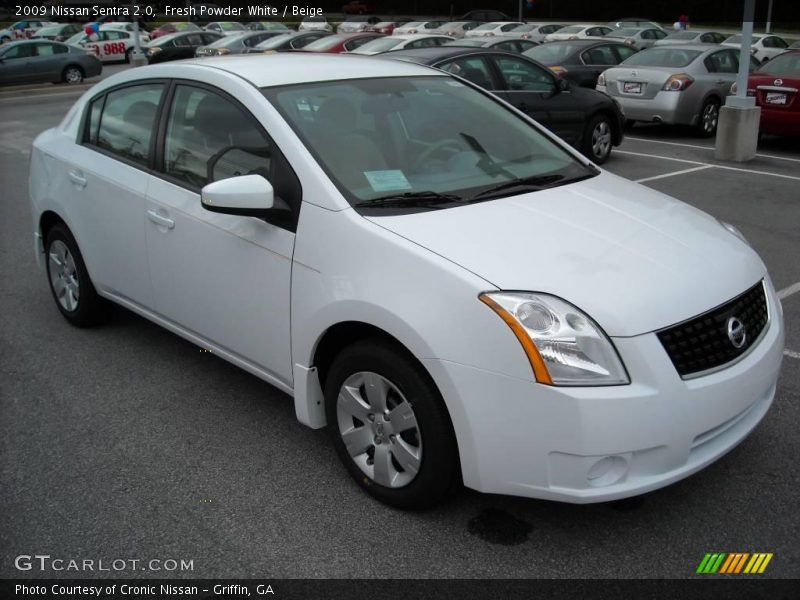 Fresh Powder White / Beige 2009 Nissan Sentra 2.0
