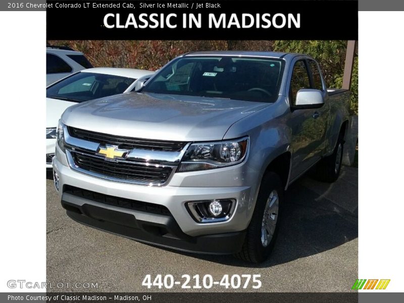 Silver Ice Metallic / Jet Black 2016 Chevrolet Colorado LT Extended Cab