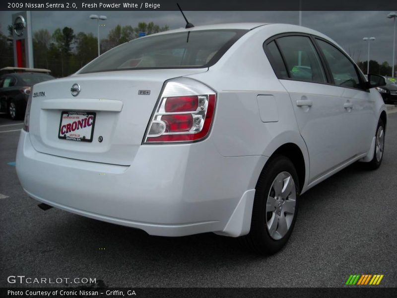 Fresh Powder White / Beige 2009 Nissan Sentra 2.0