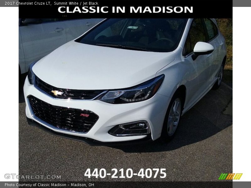 Summit White / Jet Black 2017 Chevrolet Cruze LT