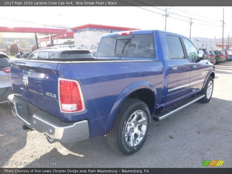 Blue Streak Pearl / Black 2017 Ram 1500 Laramie Crew Cab 4x4