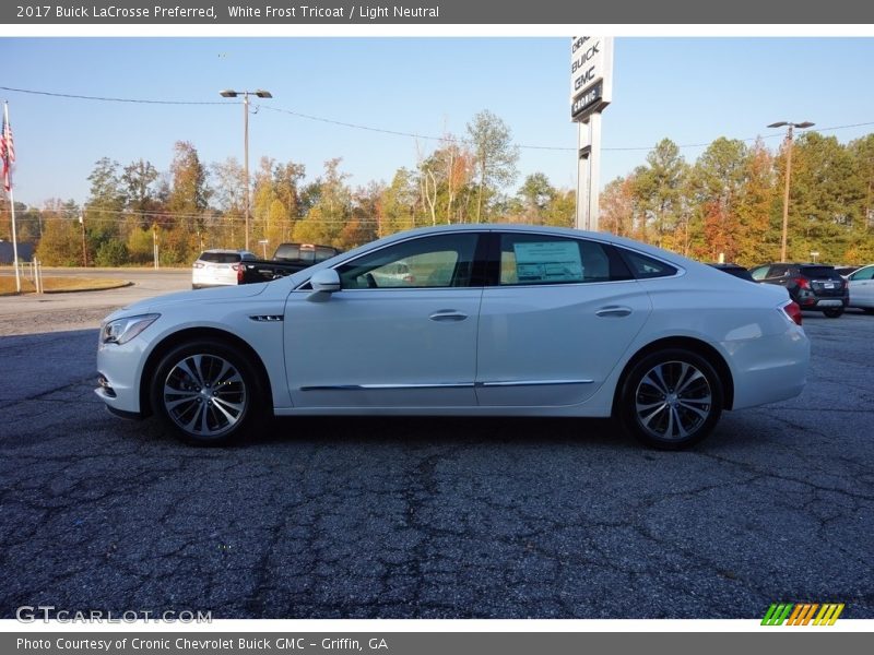 White Frost Tricoat / Light Neutral 2017 Buick LaCrosse Preferred