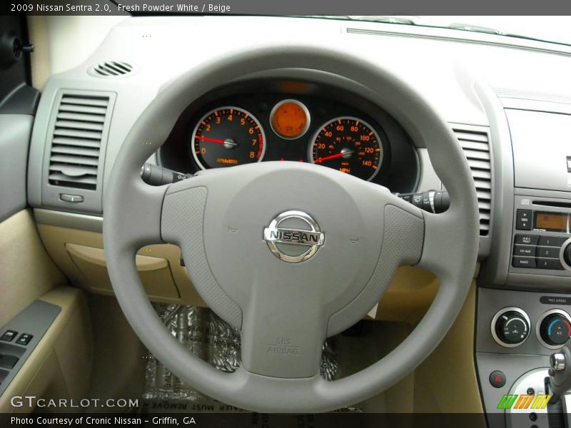 Fresh Powder White / Beige 2009 Nissan Sentra 2.0