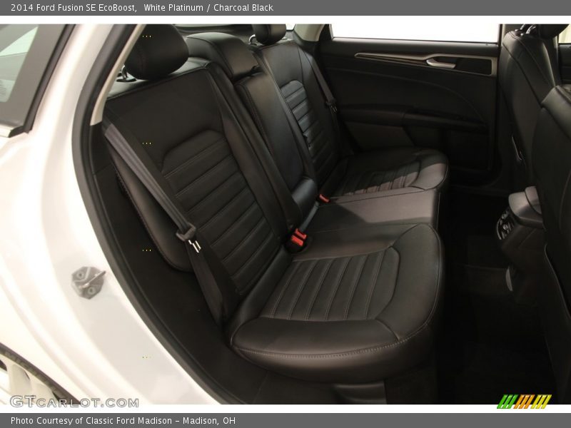 White Platinum / Charcoal Black 2014 Ford Fusion SE EcoBoost