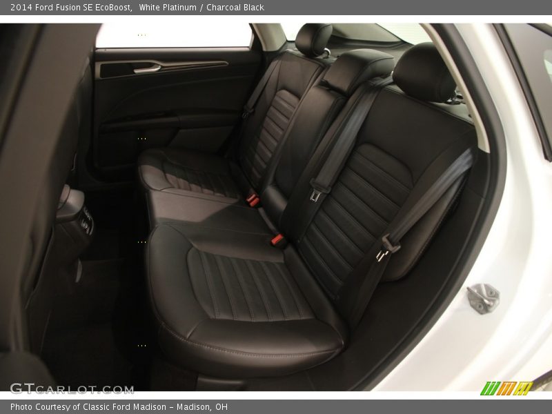 White Platinum / Charcoal Black 2014 Ford Fusion SE EcoBoost