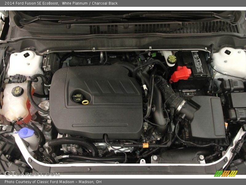 White Platinum / Charcoal Black 2014 Ford Fusion SE EcoBoost