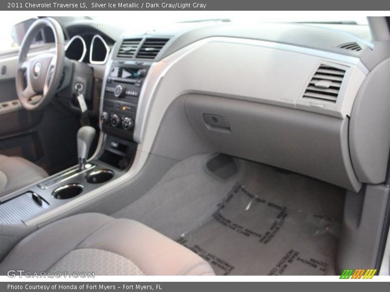 Silver Ice Metallic / Dark Gray/Light Gray 2011 Chevrolet Traverse LS