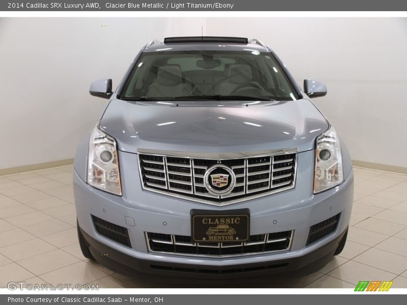 Glacier Blue Metallic / Light Titanium/Ebony 2014 Cadillac SRX Luxury AWD