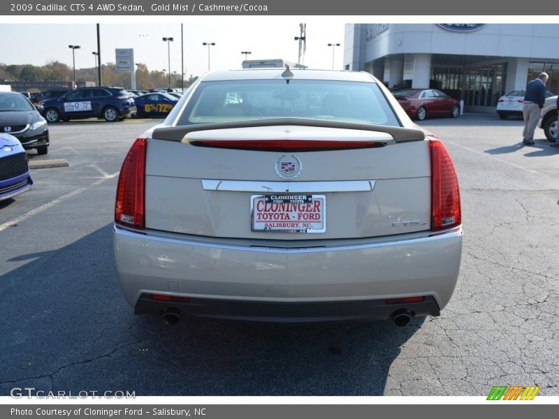 Gold Mist / Cashmere/Cocoa 2009 Cadillac CTS 4 AWD Sedan