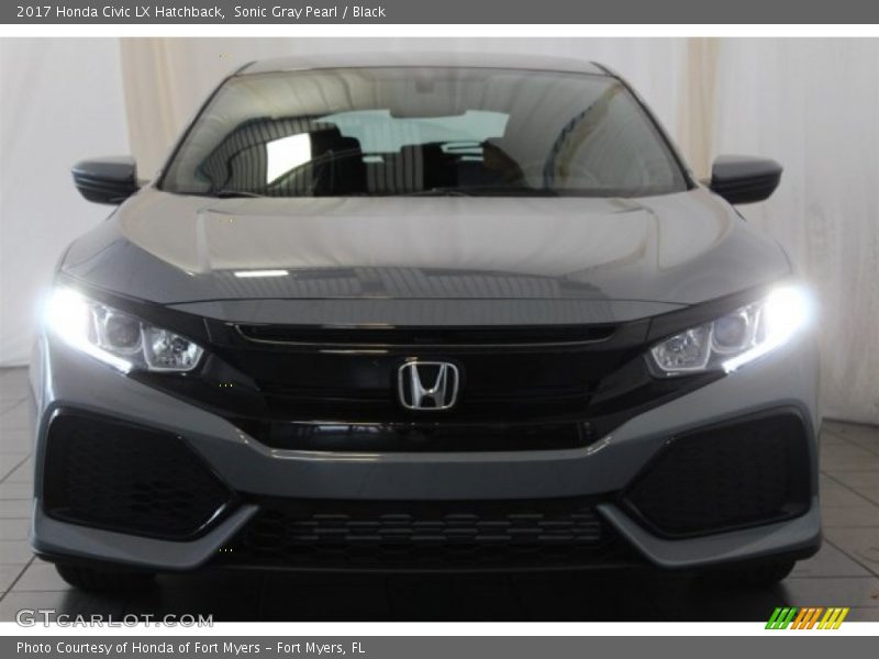 Sonic Gray Pearl / Black 2017 Honda Civic LX Hatchback