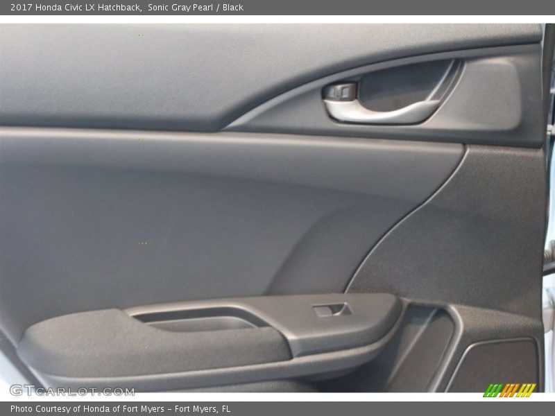 Sonic Gray Pearl / Black 2017 Honda Civic LX Hatchback
