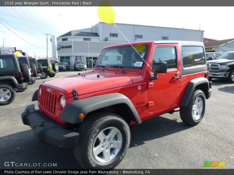 Firecracker Red / Black 2016 Jeep Wrangler Sport