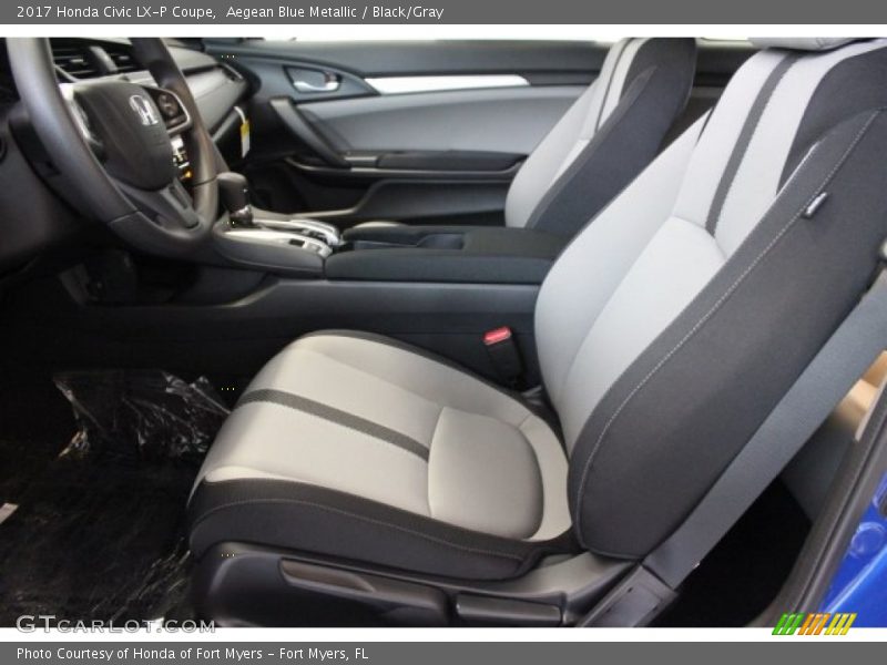  2017 Civic LX-P Coupe Black/Gray Interior