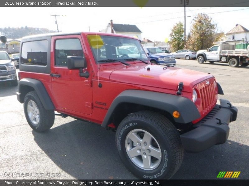 Firecracker Red / Black 2016 Jeep Wrangler Sport