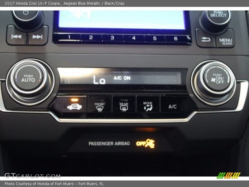Controls of 2017 Civic LX-P Coupe