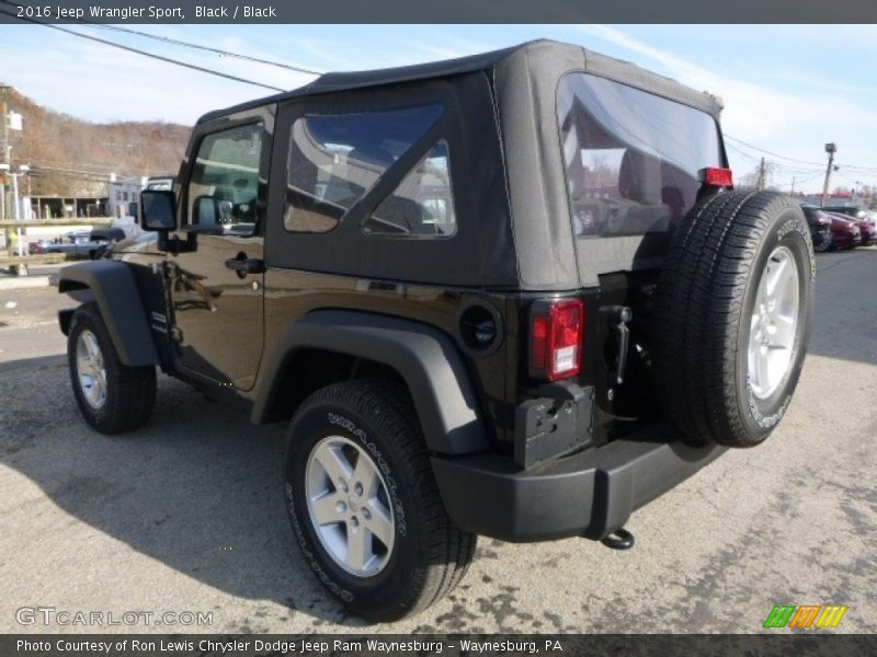 Black / Black 2016 Jeep Wrangler Sport