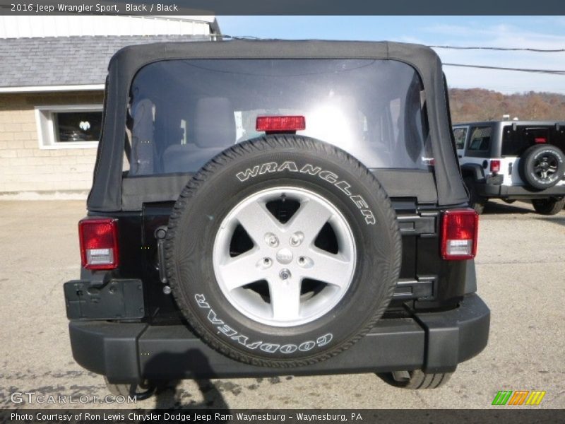 Black / Black 2016 Jeep Wrangler Sport