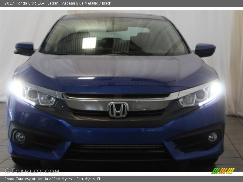 Aegean Blue Metallic / Black 2017 Honda Civic EX-T Sedan