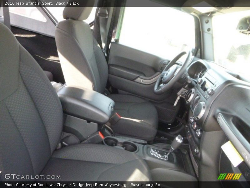 Black / Black 2016 Jeep Wrangler Sport