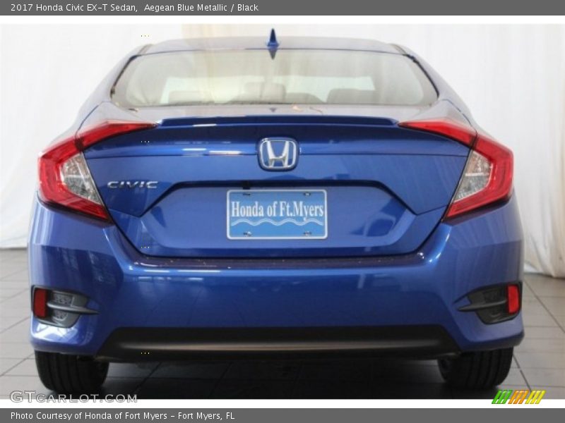 Aegean Blue Metallic / Black 2017 Honda Civic EX-T Sedan