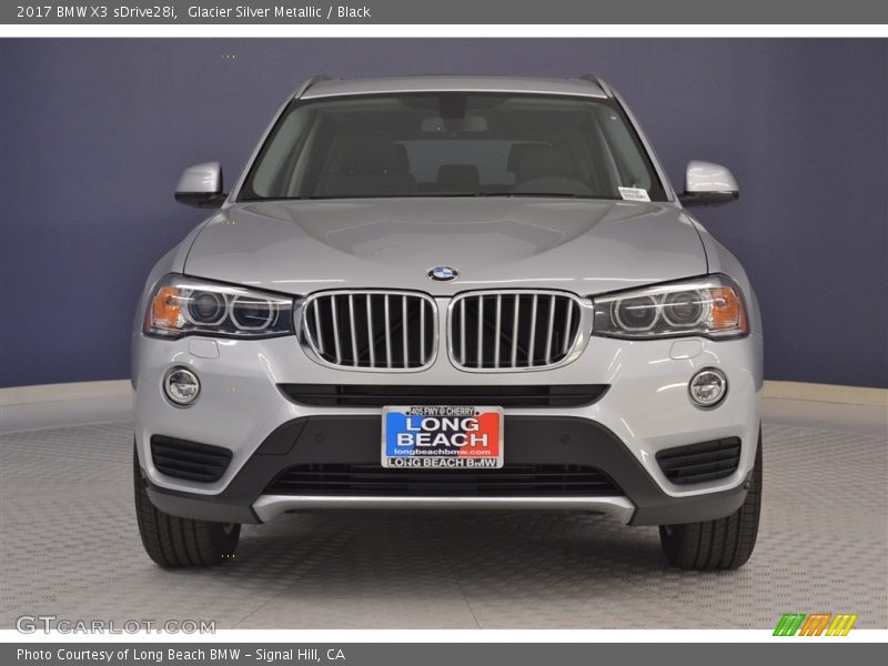 Glacier Silver Metallic / Black 2017 BMW X3 sDrive28i
