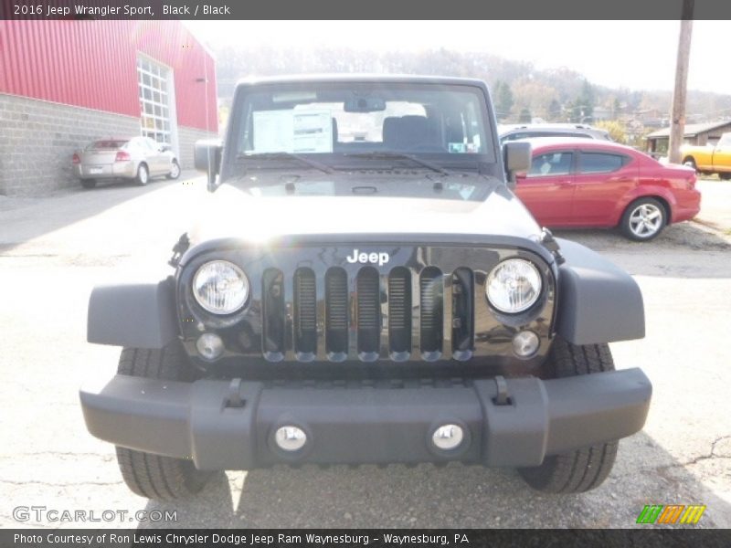 Black / Black 2016 Jeep Wrangler Sport