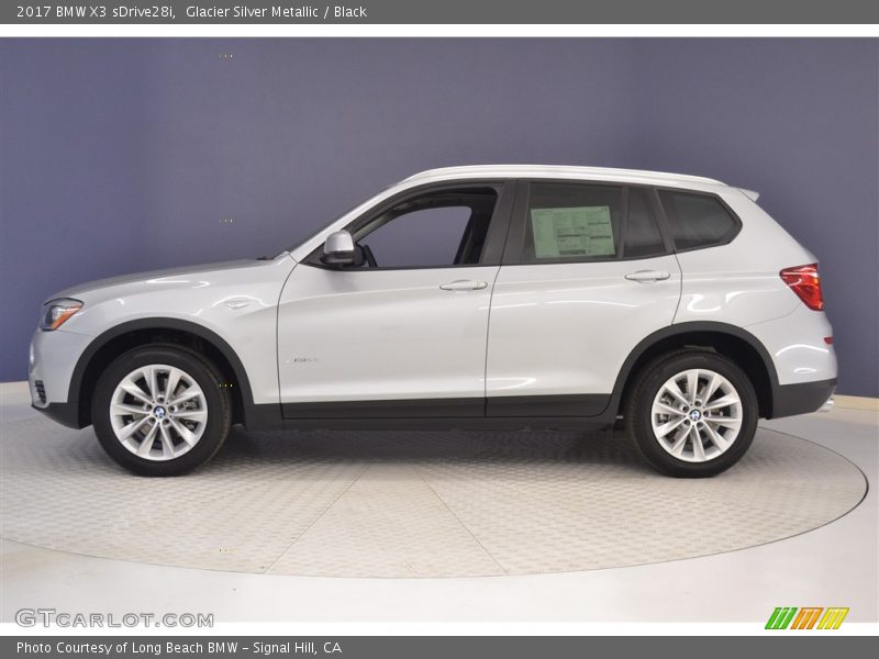 Glacier Silver Metallic / Black 2017 BMW X3 sDrive28i