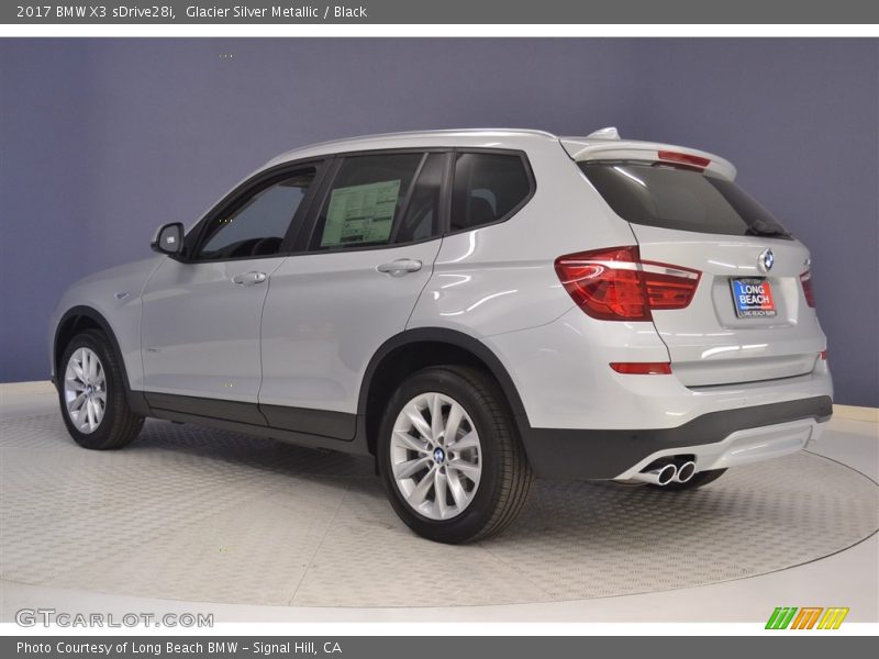 Glacier Silver Metallic / Black 2017 BMW X3 sDrive28i