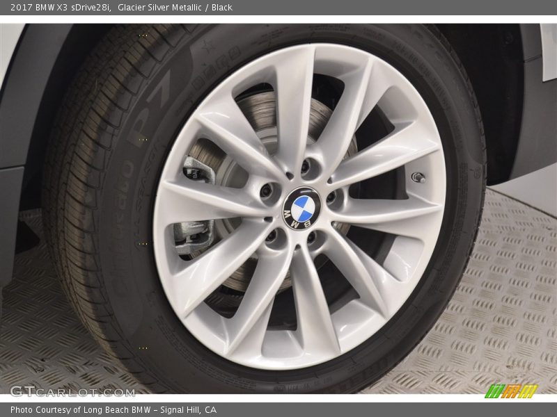 Glacier Silver Metallic / Black 2017 BMW X3 sDrive28i