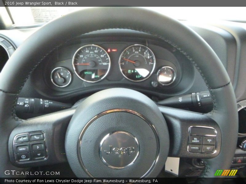 Black / Black 2016 Jeep Wrangler Sport