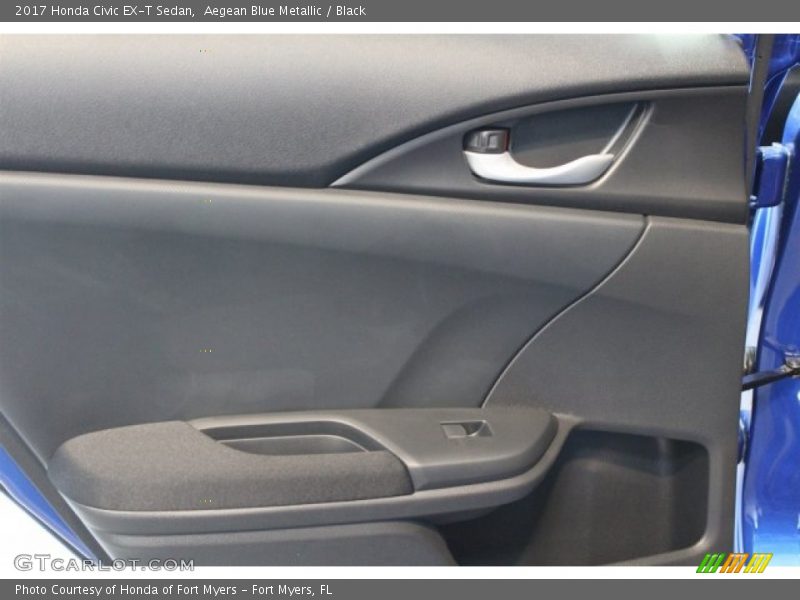 Aegean Blue Metallic / Black 2017 Honda Civic EX-T Sedan