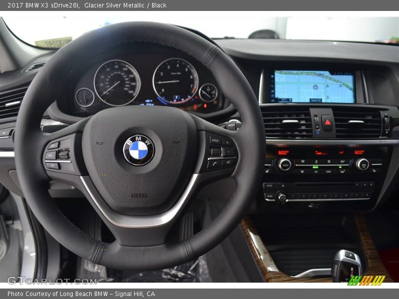 Glacier Silver Metallic / Black 2017 BMW X3 sDrive28i