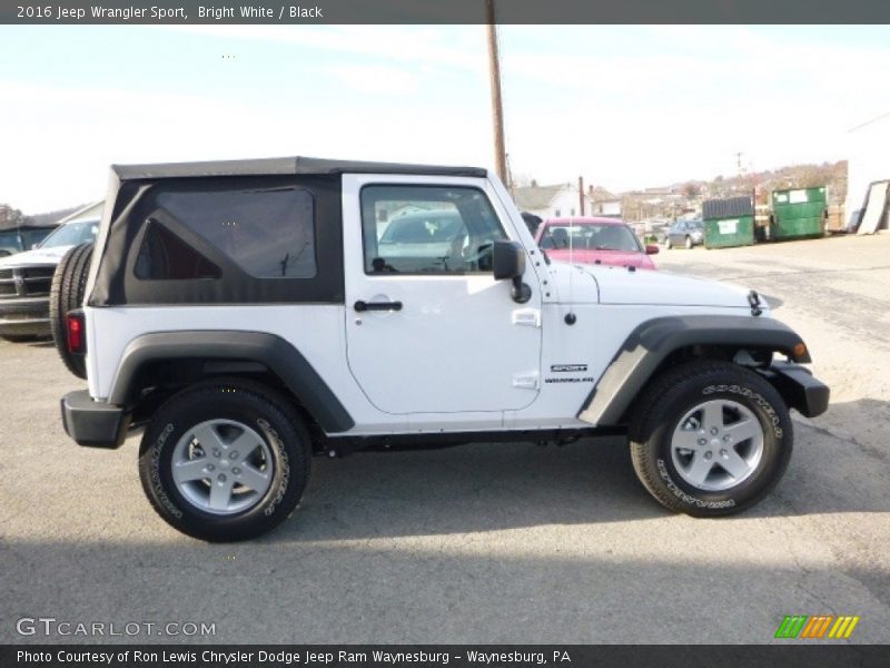 Bright White / Black 2016 Jeep Wrangler Sport