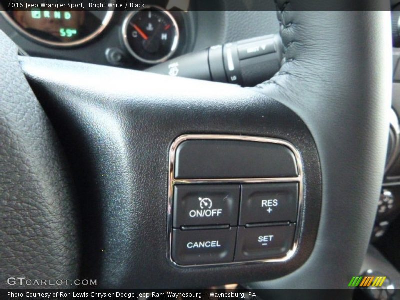 Bright White / Black 2016 Jeep Wrangler Sport