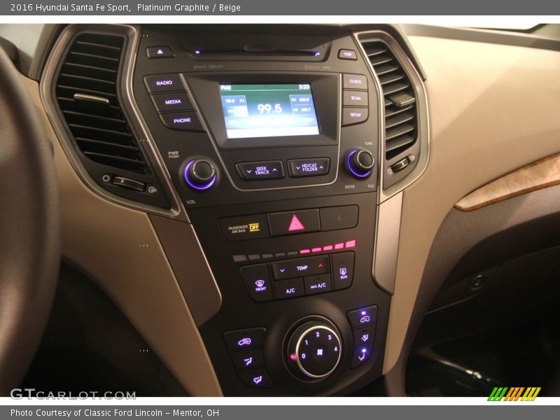 Platinum Graphite / Beige 2016 Hyundai Santa Fe Sport