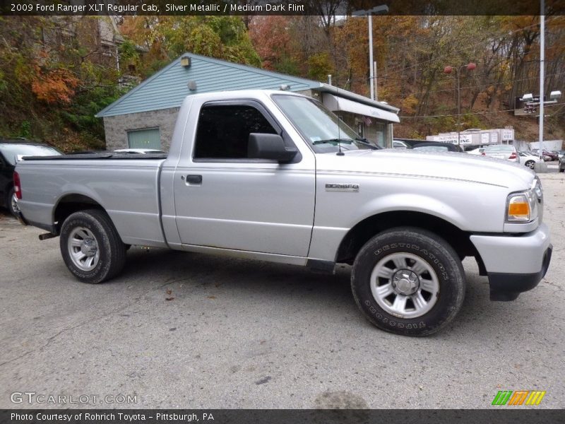Silver Metallic / Medium Dark Flint 2009 Ford Ranger XLT Regular Cab