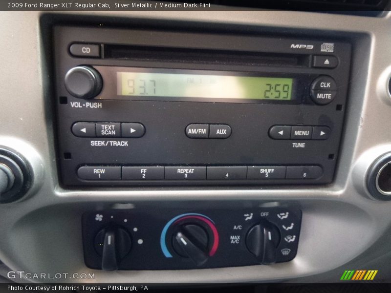 Silver Metallic / Medium Dark Flint 2009 Ford Ranger XLT Regular Cab