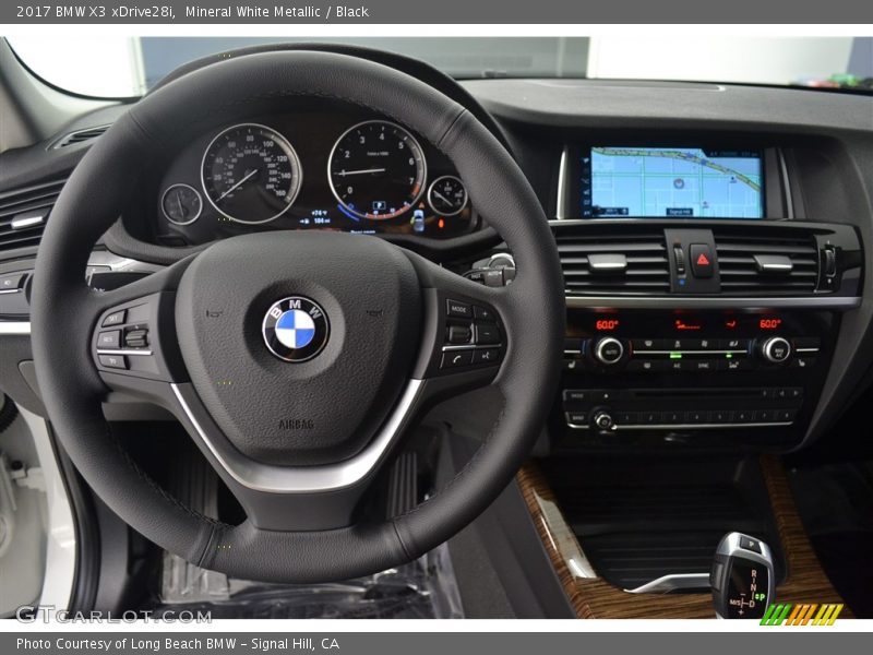 Mineral White Metallic / Black 2017 BMW X3 xDrive28i