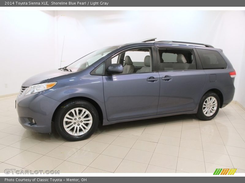 Shoreline Blue Pearl / Light Gray 2014 Toyota Sienna XLE