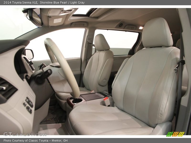 Shoreline Blue Pearl / Light Gray 2014 Toyota Sienna XLE
