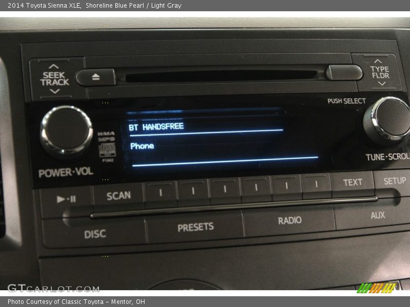 Shoreline Blue Pearl / Light Gray 2014 Toyota Sienna XLE