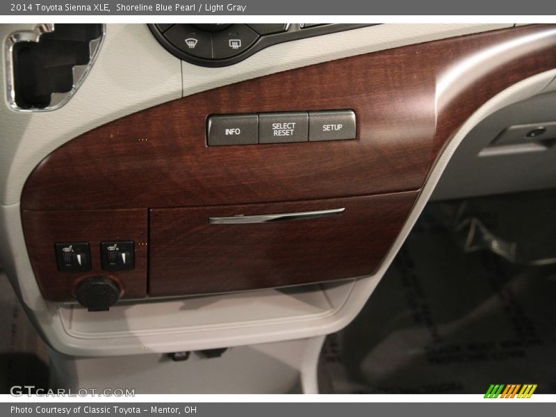 Shoreline Blue Pearl / Light Gray 2014 Toyota Sienna XLE