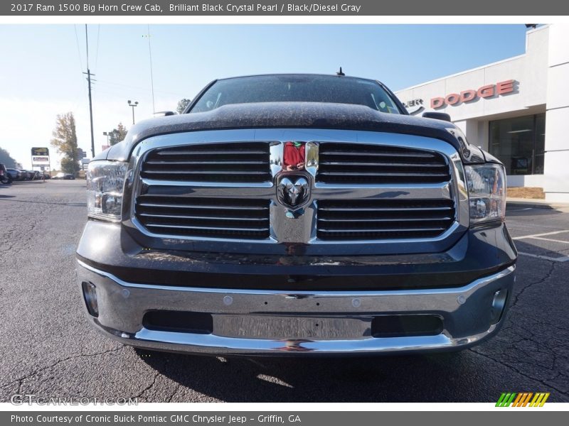 Brilliant Black Crystal Pearl / Black/Diesel Gray 2017 Ram 1500 Big Horn Crew Cab